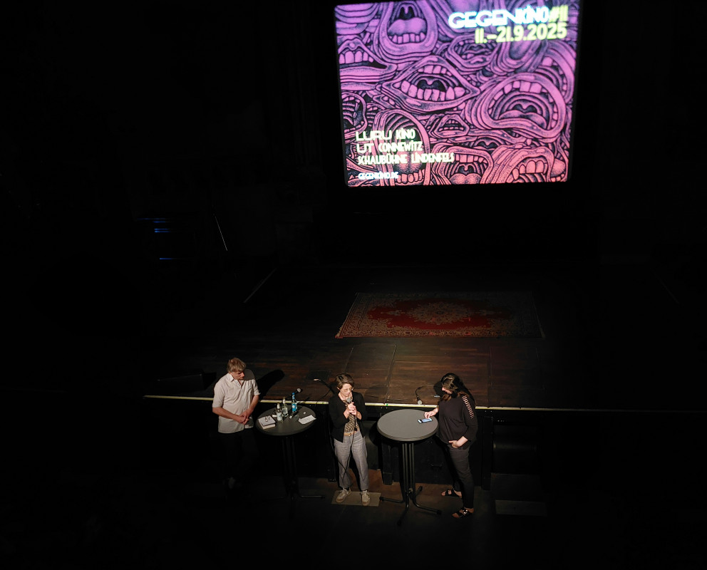 Dr. Anne Barnert beim "Gegenkino"-Festival in Leipzig. Foto: Tilmann Schumacher.