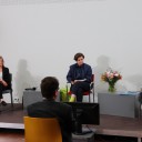 Podium, von links nach rechts: Anke John, Judith Schalansky & Gregor Streim. Foto: Kathrin Schwarz