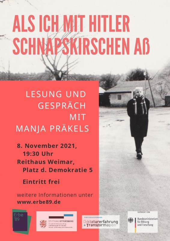 8. November 2021, 19:30 Uhr, Ort: Reithaus, Platz der Demokratie 5 Weimar