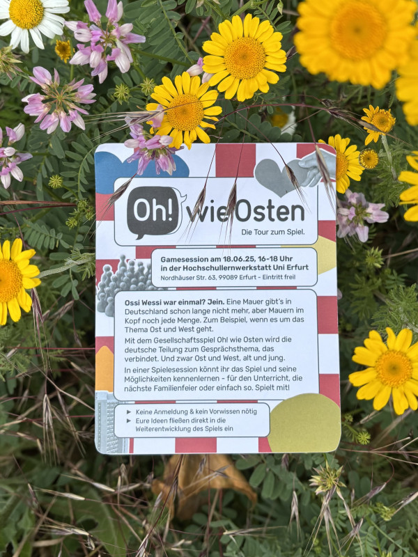 "Oh! wie Osten" zu Gast in der Lernwerkstatt - eine Gamesession mit dem Gesellschaftsspiel, das vereint.
